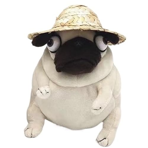 Süßes Mops Plüschtier Weiches Knuddeliges Stofftier für Kinder Hundefreunde und Einzigartiges Geschenk für Mops Liebhaber und Geburtstage(Pug(hat)) von KUKUShining