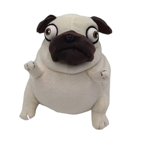 KUKUShining Süßes Mops Plüschtier Weiches Knuddeliges Stofftier für Kinder Hundefreunde und Einzigartiges Geschenk für Mops Liebhaber und Geburtstage(Pug) von KUKUShining