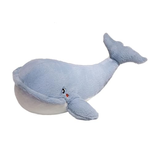 KUKUShining Süßes Wal-Kuschelkissen, Weiches Plüschtier für Kinder und Erwachsene, Komfortables Geschenk für Wal-Liebhaber Geburtstag (80cm)(Lightblue) von KUKUShining