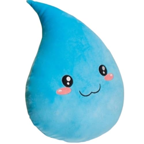 KUKUShining Süßes Wassertropfen Plüschtier, Weiches Cartoon Kissen Kuscheltier for Nachttisch Sofa Heimdekoration Geschenk Jungen Mädchen Kinder Weihnachten Ostern Geburtstag(Smiley,25cm/9.8in) von KUKUShining