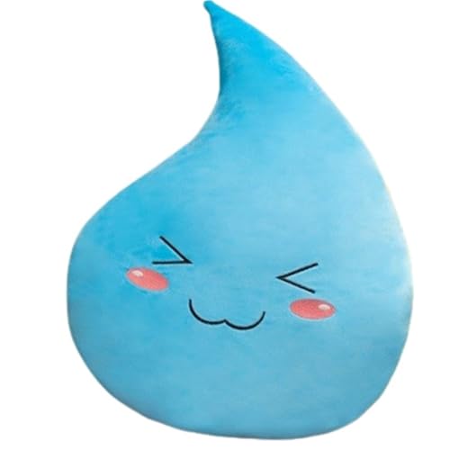 KUKUShining Süßes Wassertropfen Plüschtier, Weiches Cartoon Kissen Kuscheltier for Nachttisch Sofa Heimdekoration Geschenk Jungen Mädchen Kinder Weihnachten Ostern Geburtstag(Squint,25cm/9.8in) von KUKUShining