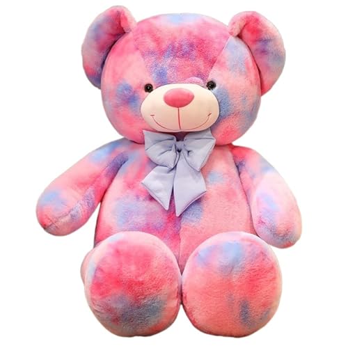 KUKUShining Teddybär Plüsch, Regenbogen Puppe Kuscheliges Stofftier Kinder Kuscheltiere Mit Schleife Als Geschenk for Geburtstag Valentinstag(Red,60cm/23.6in) von KUKUShining