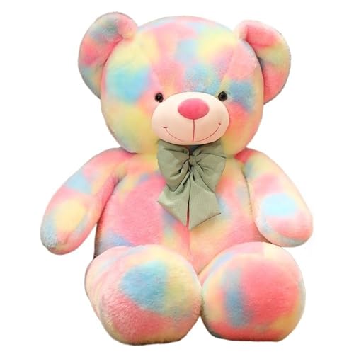 KUKUShining Teddybär Plüsch, Regenbogen Puppe Kuscheliges Stofftier Kinder Kuscheltiere Mit Schleife Als Geschenk for Geburtstag Valentinstag(Yellow,60cm/23.6in) von KUKUShining