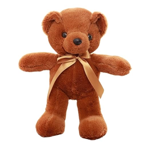 KUKUShining Teddybär Plüsch, Stofftier Plüschtier Puppen Kuscheliges Plüschkissen for Kinder Neugeborene Kinderzimmer Babys Freundin (Brown) von KUKUShining