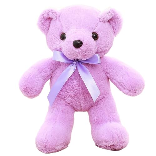 KUKUShining Teddybär Plüsch, Stofftier Plüschtier Puppen Kuscheliges Plüschkissen for Kinder Neugeborene Kinderzimmer Babys Freundin (Purple) von KUKUShining