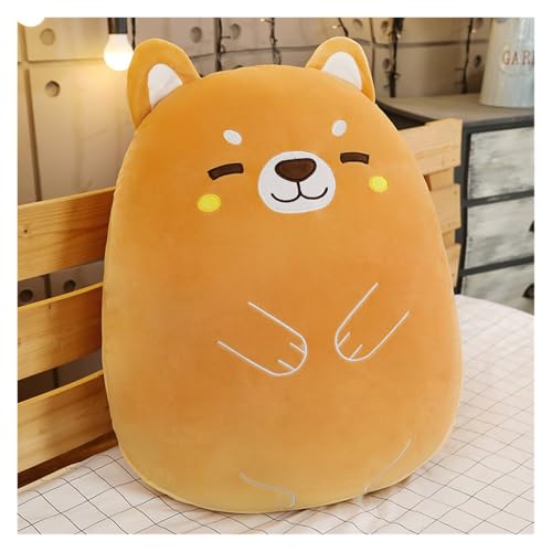 KUKUShining Weiche Kleine Maus-, Shiba Inu-, Hasen- und Dinosaurier-Plüschkissen for Kinder und Erwachsene, Ideal for Schlafzimmer, Lounges(Yellow,60cm/23.9in) von KUKUShining