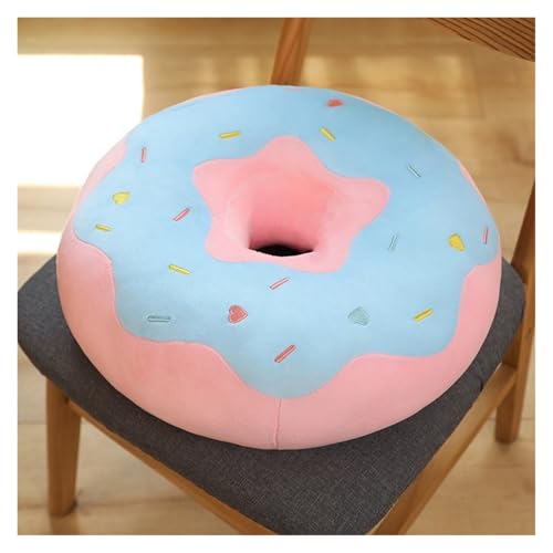 KUKUShining Weiches Donut-Plüschkissen, Süßes und Spaßiges Kissen, Ideal für Kinder, Gemütliche Spielzeit und Dekorativer Wohnakzent(Blue,58cm/22.8in) von KUKUShining