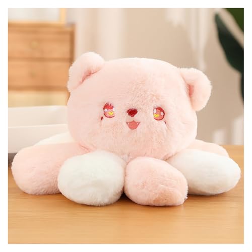 KUKUShining Weiches Krakenkatzen Plüschspielzeug Mit Einzigartigem Tierdesign, Geeignet for Schlafzimmer, Wohnzimmer, for Katzenliebhaber, 13,8 Zoll.(Pink) von KUKUShining