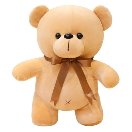 KUKUShining Weiches Teddybär Plüschtier, Süße Flauschige Stoffpuppe Tierplüschtiere Freundin Jungen Mädchen Kinder Weihnachten Geburtstag(Beige,30CM/11.8IN) von KUKUShining