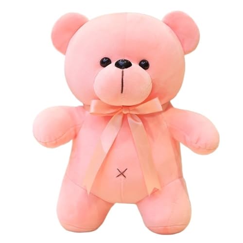 KUKUShining Weiches Teddybär Plüschtier, Süße Flauschige Stoffpuppe Tierplüschtiere Freundin Jungen Mädchen Kinder Weihnachten Geburtstag(Pink,23CM/9.05in) von KUKUShining