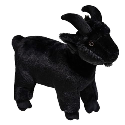 KUKUShining Ziege Plüsch, Weiches Kuscheliges Stofftier Schaf Flauschiges Kinderkissen Spielzeug Für Fantasievolles Spielen Kinder(Black,30cm/11.8in) von KUKUShining