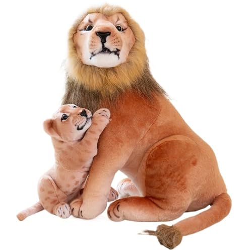 Löwe Kuscheltier, Löwe Mutter Und Baby Stofftier Puppen Weich Plüschtier Kuschelige Spielgefährten Plüschspielzeug Für Kinder Löwe Kuscheltier, Löwe Mutter Und Baby Stofftier Puppen Weich Plüschtier Kuschelige Spielgefährten Plüschspielzeug Für Kinder von KUKUShining