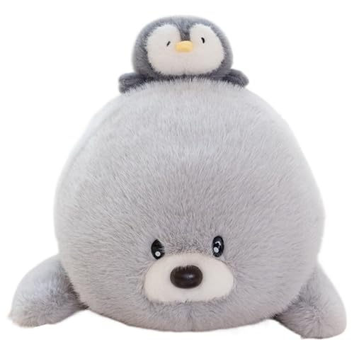 Seelöwe Plüschtier, Kuscheltier Seelöwe Stofftier Kissen Mit Vogelbaby Meerestier Plüsch Spielzeug Zum Spielen Sammeln Seelöwe Plüschtier, Kuscheltier Seelöwe Stofftier Kissen Mit Vogelbaby Meerestier Plüsch Spielzeug Zum Spielen Sammeln von KUKUShining