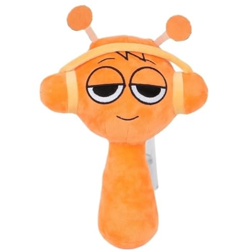 KUKUShining Sprunki Kuschelpuppe Spielzeug, Cartoon Charmante Weiche Stofftiere, Niedliche Kuschelpuppen for Kinder, Fans und Gamer, (Orange) von KUKUShining