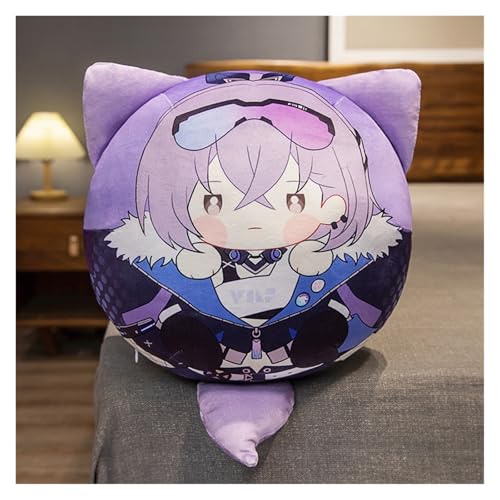 Star Rail Plüsch, Kawaii Anime Figur Schlüsselanhänger Puppe Weiches Honkai Entzückendes Plüschkissen for Gamer Fans Geschenke(Silver Wolf,Keychain+Pillow) von KUKUShining