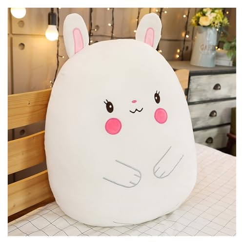 Weiche Kleine Maus-, Shiba Inu-, Hasen- und Dinosaurier-Plüschkissen for Kinder und Erwachsene, Ideal for Schlafzimmer, Lounges(White,60cm/23.9in) von KUKUShining