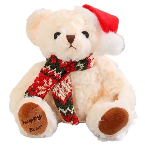 Weihnachten Teddybär Plüschtier, Kuscheltier Süße Stofftier Bär Puppen Mit Hutschal Plüsch Spielzeug Für Festival Wohnkultur Weihnachten Teddybär Plüschtier, Kuscheltier Süße Stofftier Bär Puppen Mit Hutschal Plüsch Spielzeug Für Festival Wohnkultur von KUKUShining