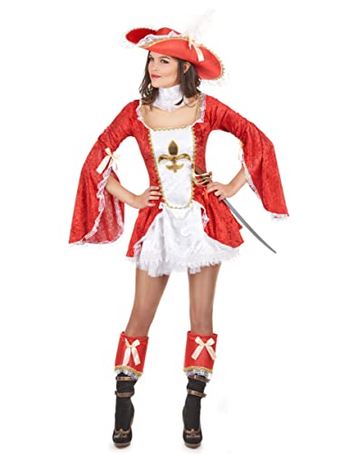 KULTFAKTOR GmbH Edles Musketier Damenkostüm Soldatin Weiss-rot-Gold S KULTFAKTOR GmbH Edles Musketier Damenkostüm Soldatin Weiss-rot-Gold S von KULTFAKTOR GmbH