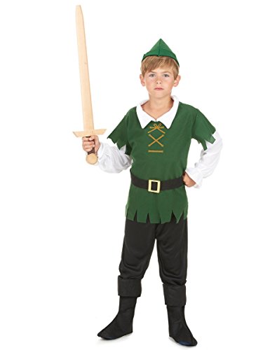 KULTFAKTOR GmbH Kleiner Peter Pan Waldjunge Kinderkostüm 122/134 (7-9 Jahre) von KULTFAKTOR GmbH