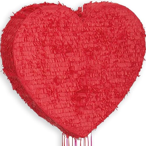 KULTFAKTOR GmbH Valentinstag-Deko Herz-Pinata rot 56cm von KULTFAKTOR GmbH