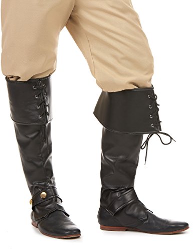 DEGUISE TOI Überzug für Stiefel für Piraten-Kostüm - Schwarz von DEGUISE TOI