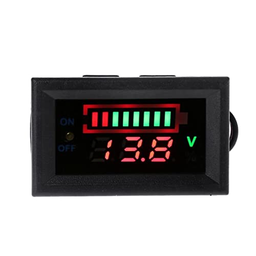 Autobatterietester, 12V-Auto-Blei-Säure-Batterie-Kapazitätsanzeige-Indikator-Voltmeter-Power-Tester mit Anzeigeschalter, Präzise und schnell von KUMIAN