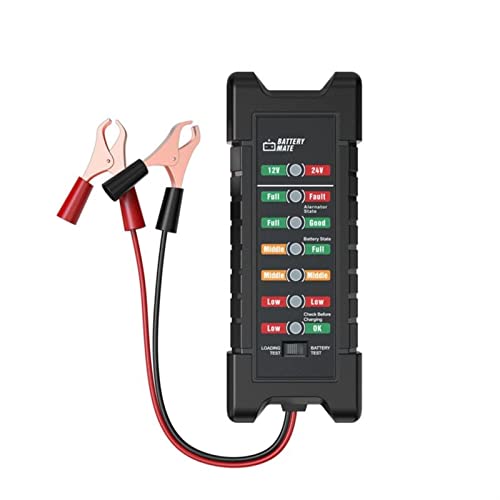 Autobatterietester, Batterieprüfgerät unterstützt 1 2V / 24V. Batterie-Tester-Generator-Status-Check-Car-Batterie-Tester-Ladegerät , Präzise und schnell(Clip Style) von KUMIAN