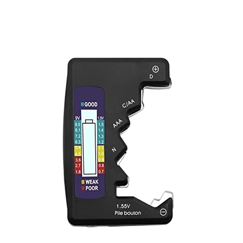 Autobatterietester, Digitaler Batterietester. LCD Anzeige C D N AAA 9V 1.5V Knopfzellen-Batteriekapazität Prüfkapazitätskapazitäts-Diagnosewerkzeug , Präzise und schnell(Yellow) von KUMIAN