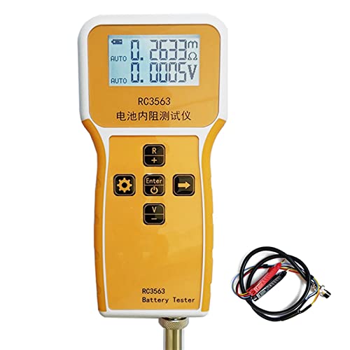 Autobatterietester, High-End-Sonde RC3563. Hochpräzise Innenwiderstandsdetektor True Vierdraht AC. Lithium-Blei-Säure-Lithium-Autobatterie-Tester , Präzise und schnell(Tester Clip) von KUMIAN