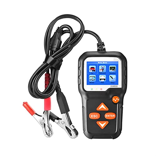 Autobatterietester, KW650. Auto Motorrad BatteryTester 1 2V 6V. Batteriesystem Analysator 200 0cca. Anladung von Cranking-Testwerkzeugen for das Auto, Präzise und schnell von KUMIAN