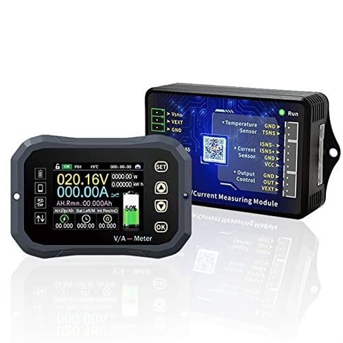 Autobatterietester, Kg-f. Batteriecoulometer 12. 0V 100A 400A 600A Coulomb Meter Batterieanzeige Tester LCD Power Display-Telefonsteuerung, Präzise und schnell(120V 100A) von KUMIAN