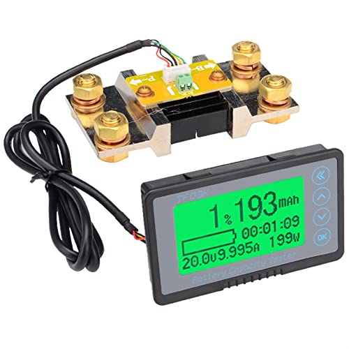 Autobatterietester, TF03K DC10 ~ 120V 50A / 100A / 350A / 500A Batteriekapazität Tester Spannung Stromanzeige Coulomb Counter WIHT 1M , Präzise und schnell(TF03K-A-500A) von KUMIAN