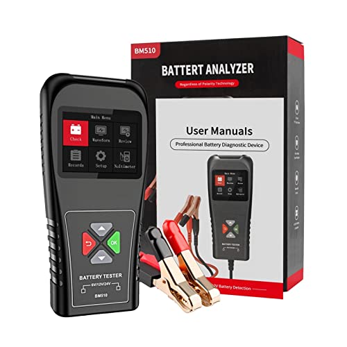 KUMIAN Autobatterietester, BM510. Motorradwagen-Truck-Akku-Tester 6V 12V 24V. Batterieanalysator 2000. CCA Laden von Cranking Test Scanner-Tools, Präzise und schnell(BM510) von KUMIAN