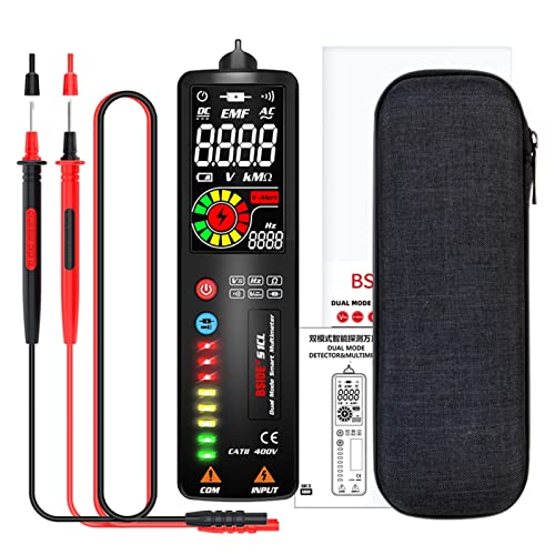 KUMIAN Autobatterietester, BSIDE 2.4 '' LCD Spannungsdetektor Nicht-Kontakt-Schaltung-Volt-Tester-Stift-Voltmeter Ncv. Sockel Live-Drahtprüfung Hz Ohm Kontinuität, Präzise und schnell(BSIDE S1CL New) von KUMIAN