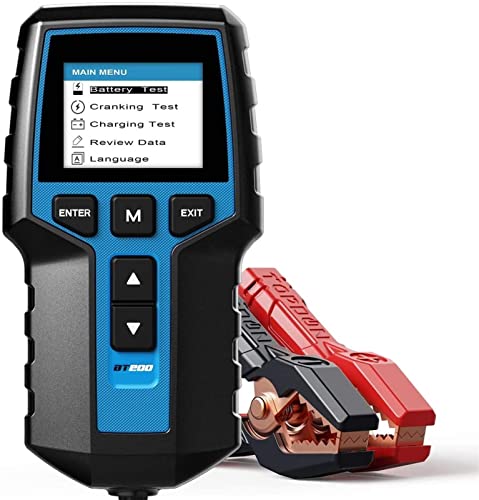 KUMIAN Autobatterietester, BT200 12V Auto-Batterie-Prüfvorrichtung Digital-Automobildiagnosebatterietester Analyzer Fahrzeug Cranking Lade Scanner Tool, Präzise und schnell von KUMIAN