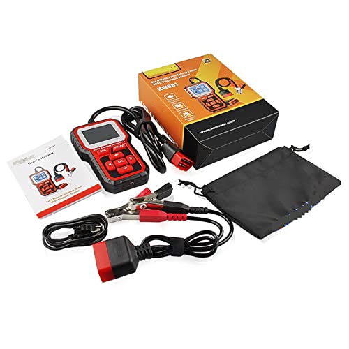 KUMIAN Autobatterietester, KW681 6V 12V. Auto Motorrad Batterieprüfgerät Auto-Diagnosewerkzeug 2 in1 2000 CCA Auto OBD2. Scanner Full. OBD 2. Funktion, Präzise und schnell von KUMIAN