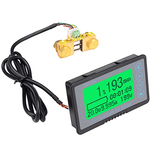 KUMIAN Autobatterietester, TF03K DC10~120V 50A / 100A / 350A / 500A Batteriekapazität Tester Spannung Stromanzeige Coulomb Counter WIHT 1M, Präzise und schnell(TF03K-A-100A) von KUMIAN