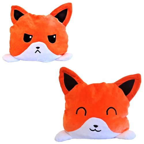 KUNSTIFY Fuchs Plüschtier Stimmungs Kuscheltier Fox Plüschtier für Mädchen Frauen Kinder um Laune auszudrücken Geschenk für Freundin (Fuchs Orange) von KUNSTIFY