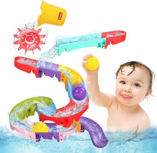 Badewannenspielzeug Spielzeug Wasserspielzeug Badespielzeug Baby Kinder Saugnapf Sensorik Badewannen Spielsachen Toys Kleinkind Bath Toddler Wasserbahn Silikon Geschenk Ab 1 2 3 4 5 6 7 Jahre (28pcs) von KUOL-KIDS