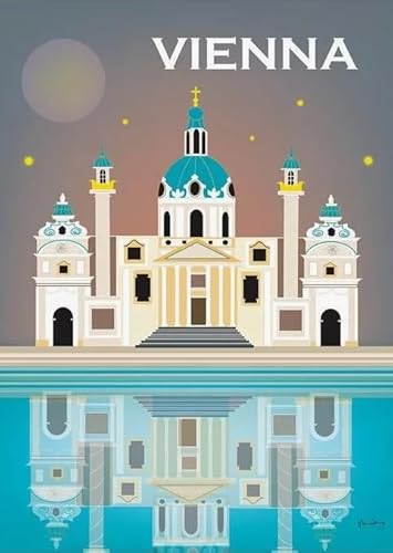 1000 Teile City Retro Reisekunst-Poster Puzzle für Erwachsene und Familien, Lernspielzeug, Xq597Zy, 26 x 38 cm von KUTDE