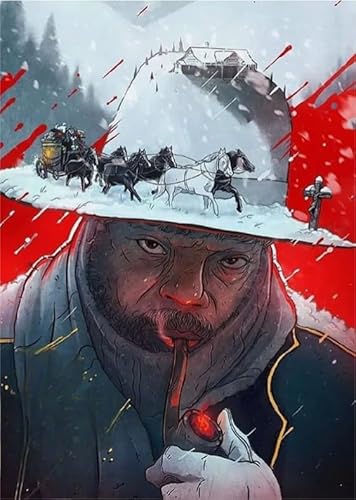 Puzzle 1000 Teile Actionfilm The Hateful Eight Kunstposter Puzzles Lernspielzeug für Erwachsene Xq43Zy 50x70CM von KUTDE