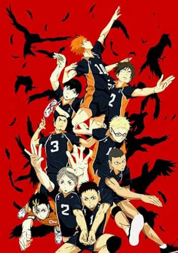 Puzzle 1000 Teile Japanisches Anime Haikyu!! Poster für Erwachsene Familienspiele Lernspielzeug Xq649Zy 38x52CM von KUTDE