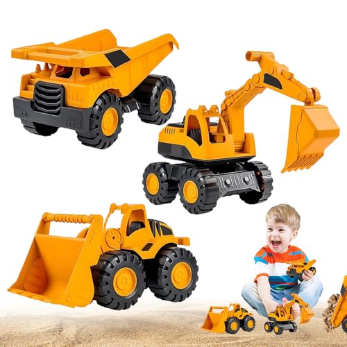 KUWUNG 3 Stück Sandspielzeug Bagger Sandkasten, Kipplaster Sandkasten Bagger Spielzeug,Trägheitsantrieb 360° Beweglich Sandkasten Spielzeug für 2-6 Jahr Kinder Mädchen Junge Geschenk KUWUNG 3 Stück Sandspielzeug Bagger Sandkasten, Kipplaster Sandkasten Bagger Spielzeug,Trägheitsantrieb 360° Beweglich Sandkasten Spielzeug für 2-6 Jahr Kinder Mädchen Junge Geschenk von KUWUNG