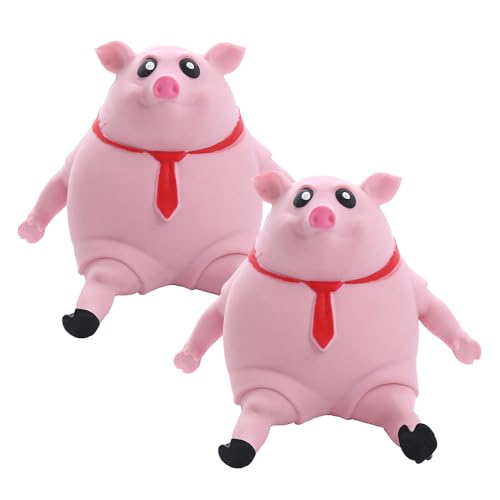 KUWUNG Anti Stress Schwein, Schwein Stress Spielzeug, Stress Spielzeug Schweine, Kreatives Dekompressions Piggy, Schweine Quetschspielzeug, Squishy Squeeze Toys für Kinder Erwachsener von KUWUNG