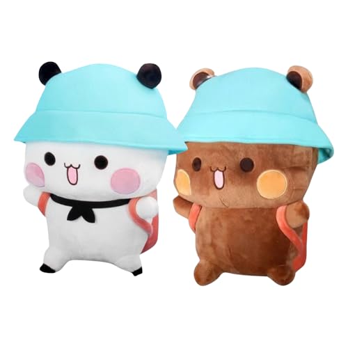 KUWUNG Bubu Dudu Kuscheltier, 2 Stück Dudu Bubu Plüschtier,Cute Plushies Bär Panda für Kindergeschenk, Geburtstagsgeschenk für Jungen und Mädchen von KUWUNG