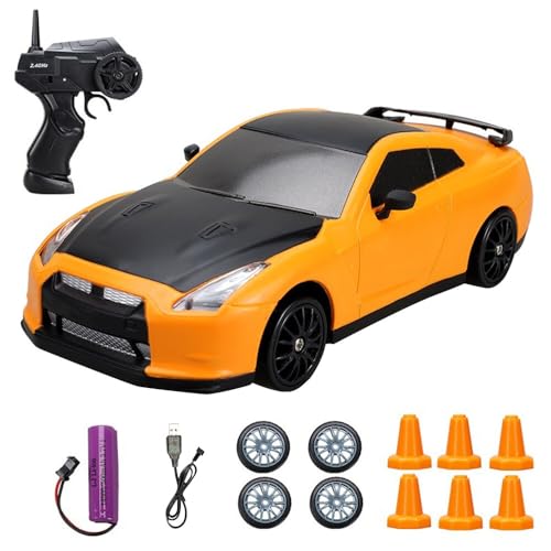 KUWUNG Ferngesteuertes Auto, 1:24 Rc Drift Car mit Arbeitsscheinwerfern, Rc Auto 45km/h, 2,4Ghz Spielzeugauto, Remote Control Car Geschenke für ab 4,5,6,7,8 + Jahre Kinder und Erwachsene von KUWUNG