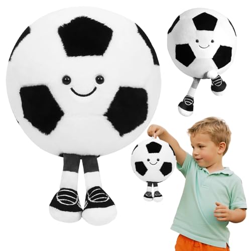KUWUNG Fussball Kuscheltier, 25cm Fußball Plüsch, Weiche Flauschige Fußball Kissen, Fussball Geschenke Jungen Mädchen, Fußballdekoration KUWUNG Fussball Kuscheltier, 25cm Fußball Plüsch, Weiche Flauschige Fußball Kissen, Fussball Geschenke Jungen Mädchen, Fußballdekoration von KUWUNG