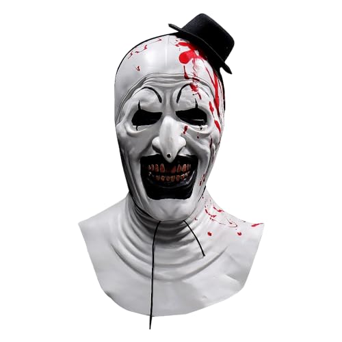 KUWUNG Halloween Scary Clown Maske Erwachsene Joker Maske Killer Clown Maske Terrifier Art der Clown Maske Halloween Vollkopf Maske für Halloween Cosplay Kostüm Requisiten von KUWUNG