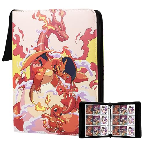 KUWUNG Sammelkarten Album, Sammelalbum Karten mit 9 Taschen, 50 Seiten, 900 Karten Kapazität, Wasserdicht PU Leder Karten Sammelalbum Binder Kartenalbum Halter, für Kartensammlung von KUWUNG