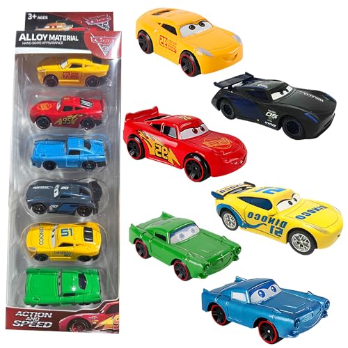 KUWUNG Spielzeugauto Set, 6 Pack Cars Spielzeug für Kinder, Lightning Spielzeugauto, Mini Auto Spielzeug Set mit 6 Verschiedene Cars Auto, Geburtstag Weihnachten Geschenke für Jungen Mädchen Kinder KUWUNG Spielzeugauto Set, 6 Pack Cars Spielzeug für Kinder, Lightning Spielzeugauto, Mini Auto Spielzeug Set mit 6 Verschiedene Cars Auto, Geburtstag Weihnachten Geschenke für Jungen Mädchen Kinder von KUWUNG